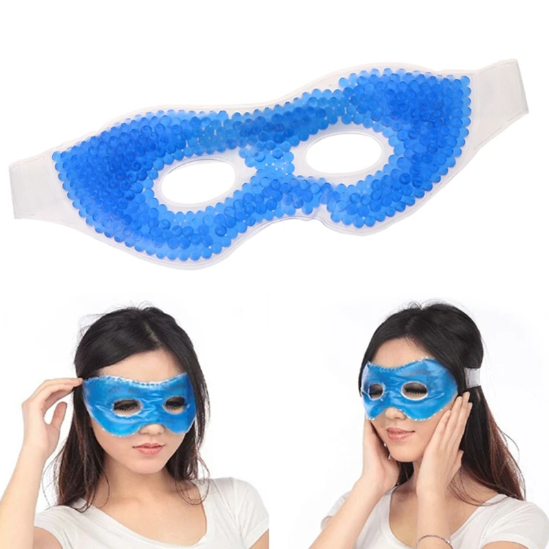 Гелевая маска для глаз бусины многоразового использования для холодной терапии Успокаивающая Расслабляющая Косметическая гелевая маска для глаз Спящая ледяная маска для сна