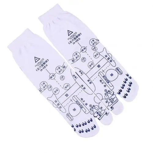 Зимние теплые Самонагревающиеся магнитные терапевтические обезболивающие носки Массажер Уход за ногами - Цвет: Белый