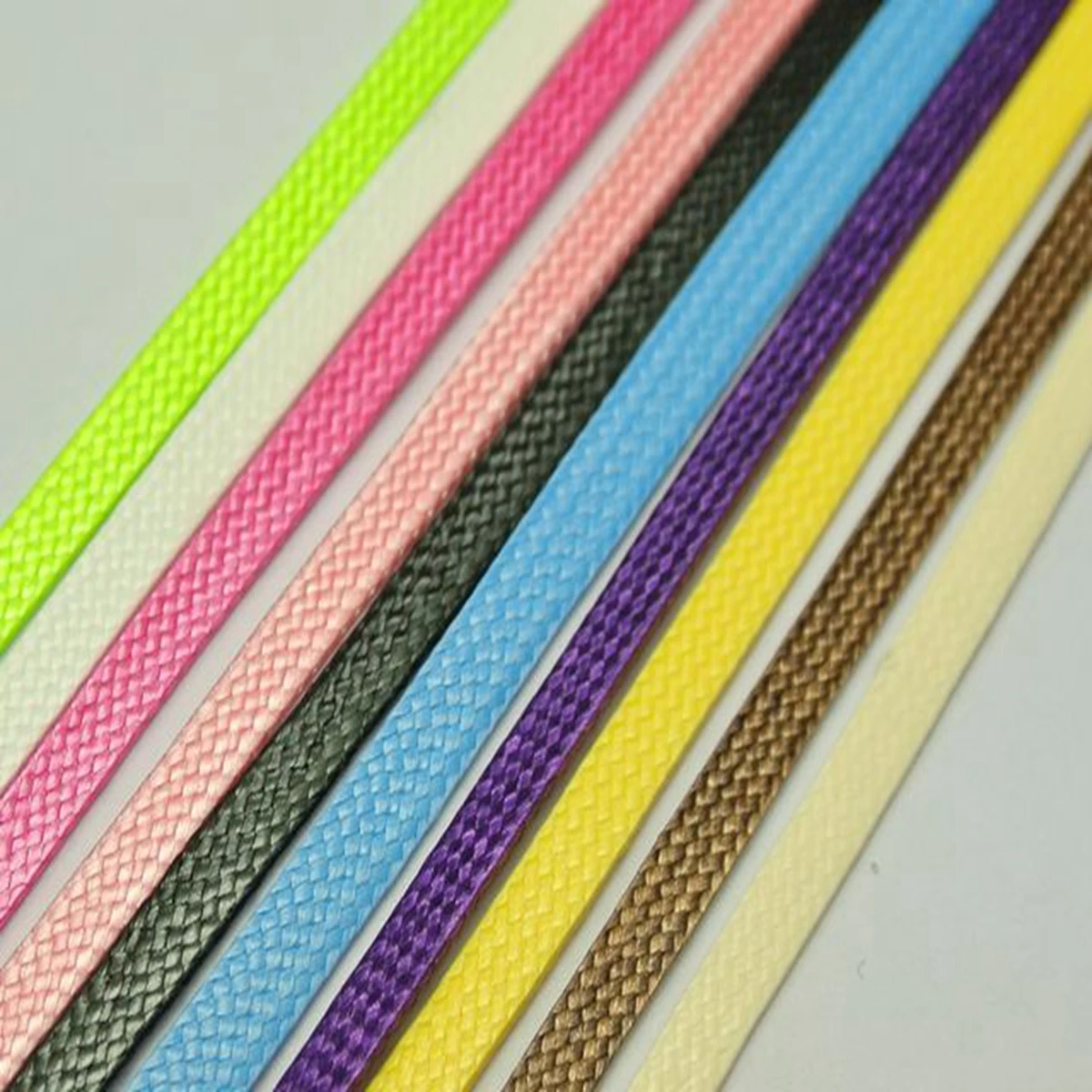 Korean Waxed Textured Cord Craft Lace String Thread 11 Yards FLAT 4mm