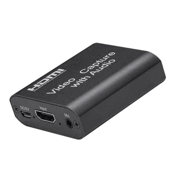 

USB 2.0 Video Capture Card with o Support 4K Input Recorder Box for Game Record Live Streaming Broadcast