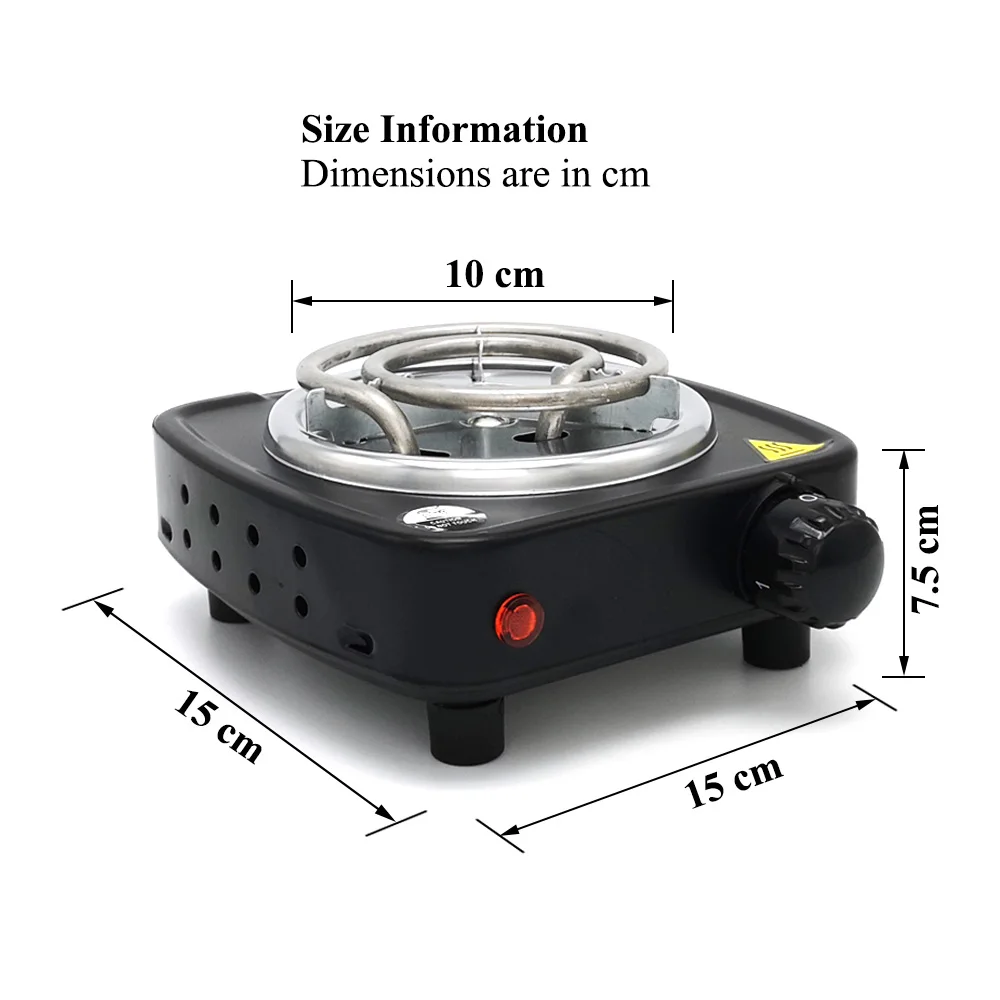 Great Choice Products 1000W Single Hot Plate Electric Burner Fast Stainless  Steel Grill Camping Stove