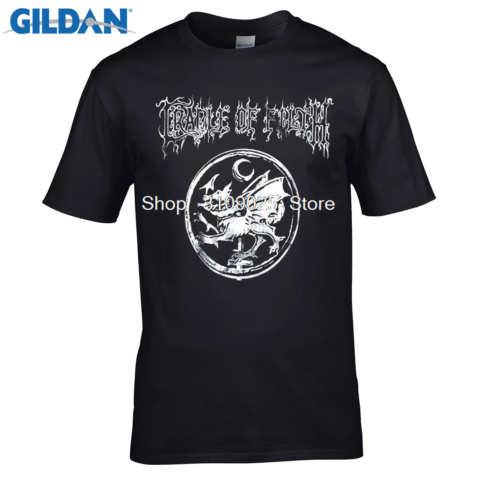 Дизайнерская футболка CRADLE OF FILTH черная из тяжелого металла 2019 новая модная
