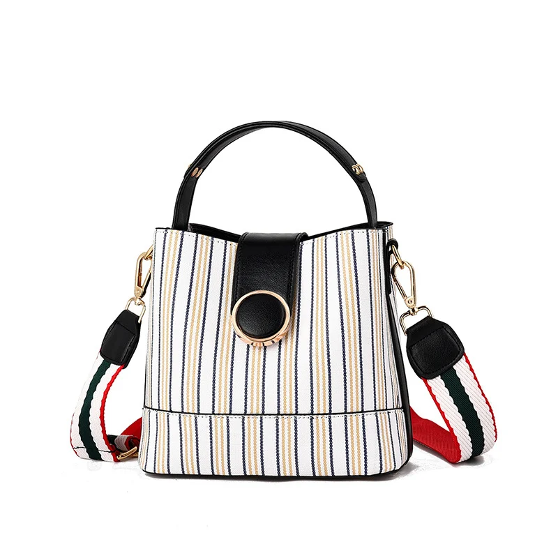 

2019 Autumn New Women's Bag Korean Fashion Retro Bucket Ladies Shoulder Bag Wild Designer Quality High Quality Messenger Bag
