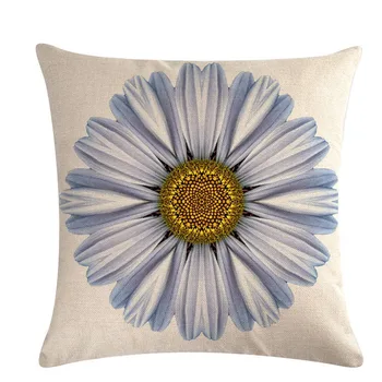 

2020 New Linen Printing Summer Sunflower Series Pillowcase Creative Exquisite Woven Ntural Material Dustproof Pillowcase