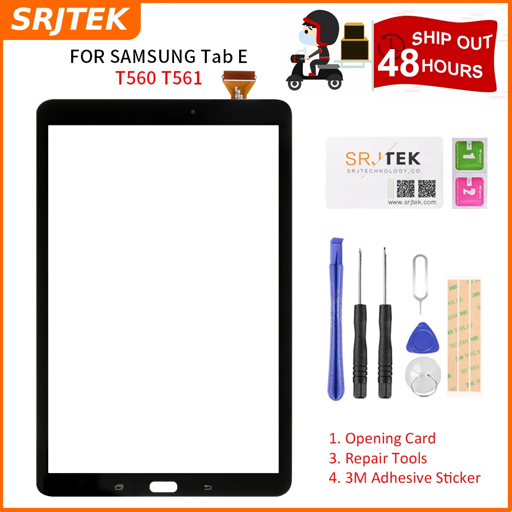 Srjtek сенсорный экран 9 6 дюйма для Samsung Galaxy Tab E SM T560 T561 дигитайзер сенсор запасные