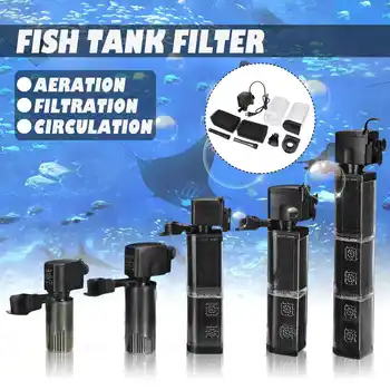 

Aquarium Filter Pump 3 In 1 Fish Tank Submersible Air Oxygen Internal Pump Water Pump