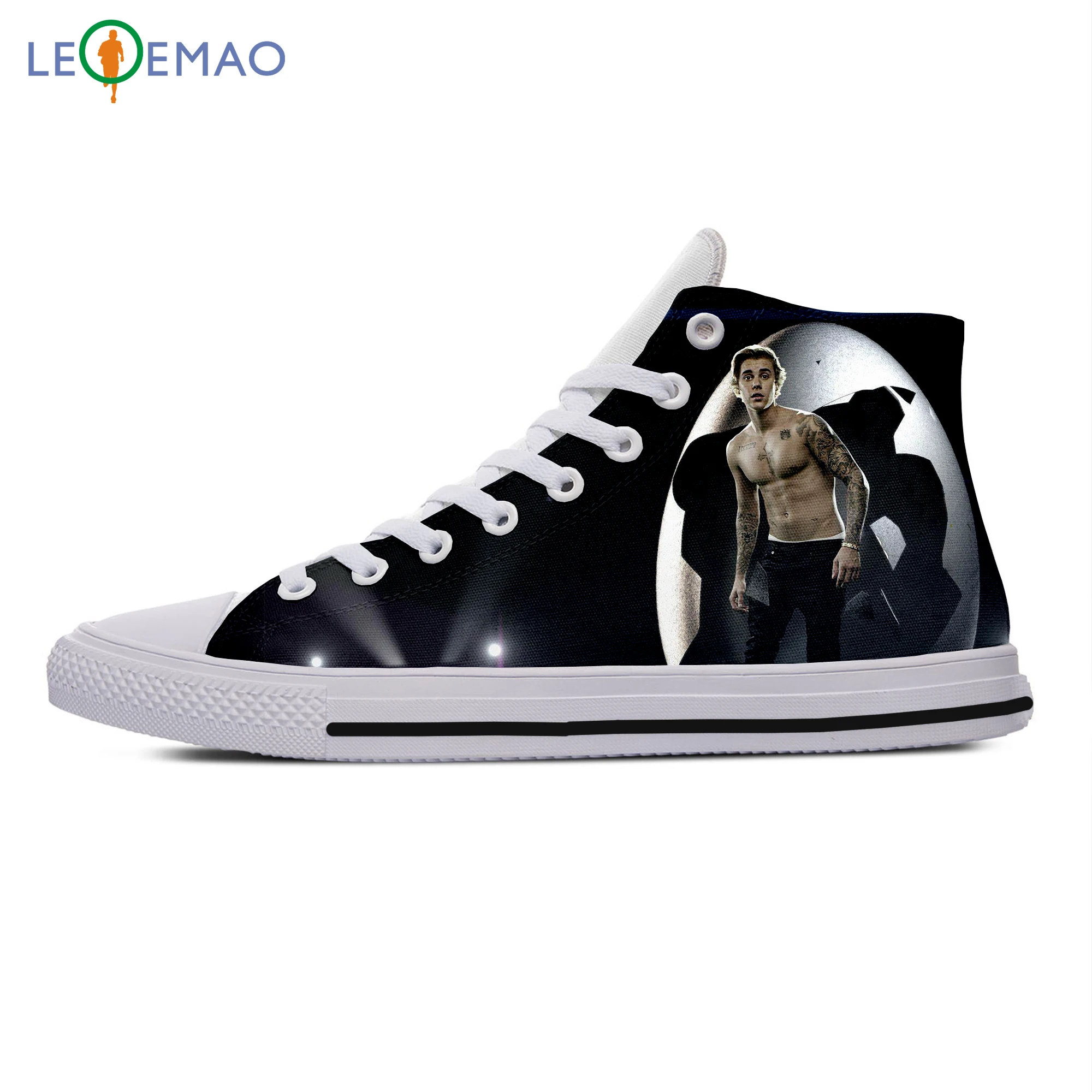 

Custom Spring Autumn Canvas Sneakers Justin Bieber High Quality Handiness Flats Running Shoes Comfortable Big White Zapatillas