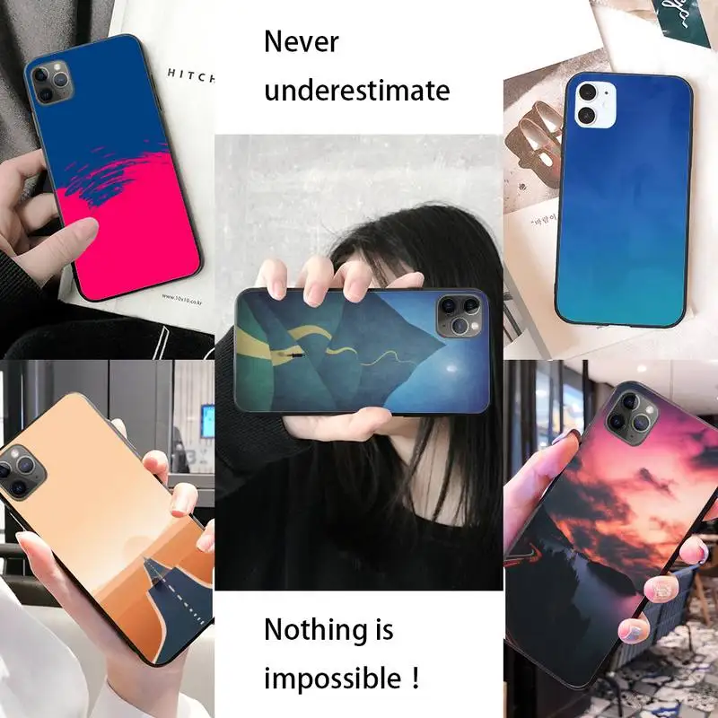 Минималистичные обои мягкий чехол для телефона IphoneX XS 11 11Pro 5 5s SE 6 6s Plus 7 8 2020 |