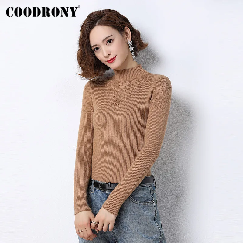 COODRONY Brand Basic Solid Color Knitwear Female Warm Jumpers 2020 Autumn Winter Casual Soft Slim Sweaters Women W1125