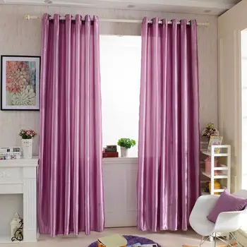 

1x2.5m Modern Style Satin Bottom Curtain Solid Color Translucent Tulle Drapes Decor for Living Room Window Screen