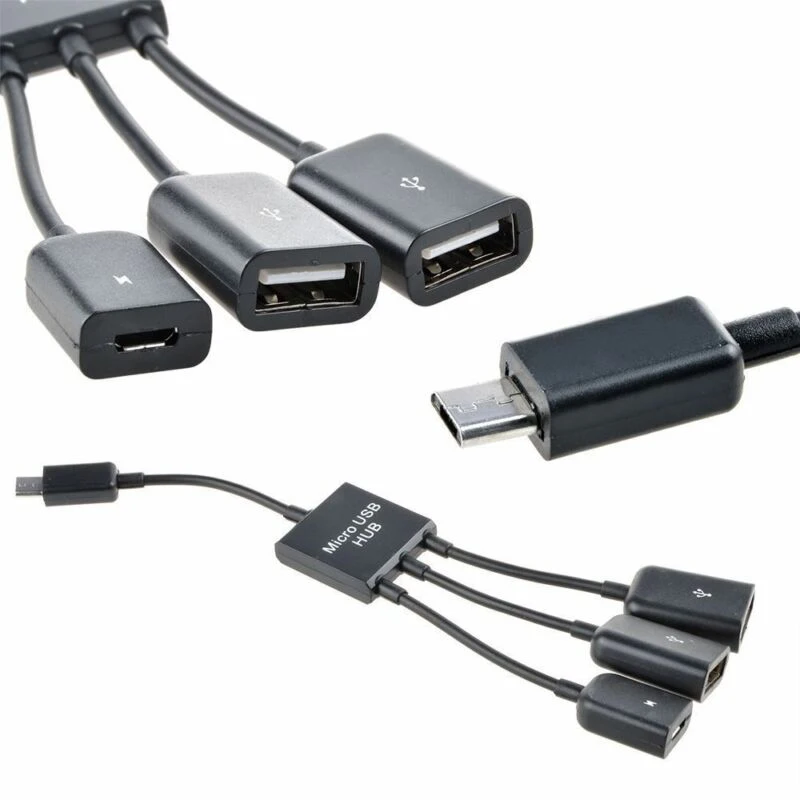 1 шт. 3 в 1 Micro USB 2,0 кабель адаптер Разъем питания зарядный концентратор для планшета