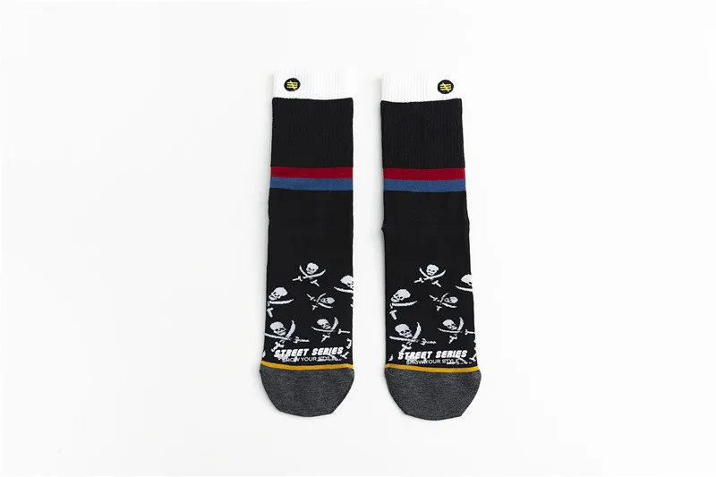Модные мужские носки унисекс, 100 хлопок, Harajuku, цветные мужские носки, 1 пара, размер 35-43, уличная мода - Цвет: 8144-3