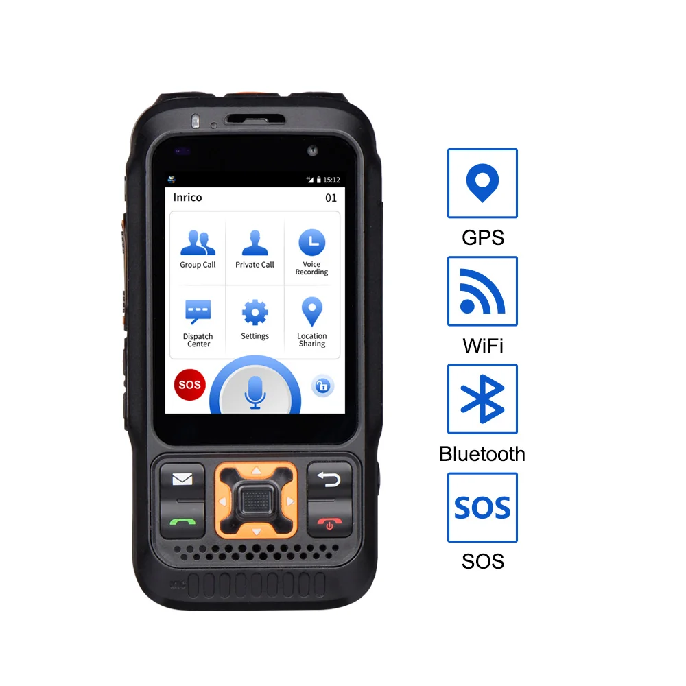 Inrico S100 беспроводные телефоны Zello подключается к сети 4G радио псу IP68 сенсорный экран GPS Bluetooth SOS мобильный телефон иди и болтай Walkie Talkie “иди и 100 км