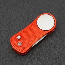 Divot инструмент с зубчиками с кнопкой Магнитный маркер мяча портативный складной для мяч гольфклуба FDX99