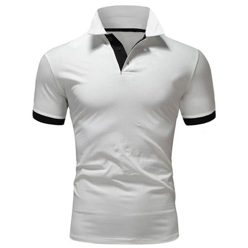 2019 Summer New Polo Shirts Men Short Sleeve Polo shirts Pure Color Tops Men Fashion Casual Clothes Breathable quick dry S-2XL