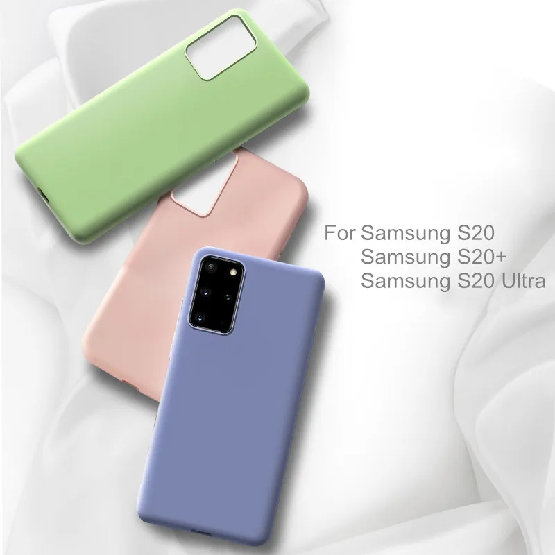 Жидкий силиконовый чехол для Samsung S20 ультра бампер ударопрочный Galaxy Ultra S 20 Plus +