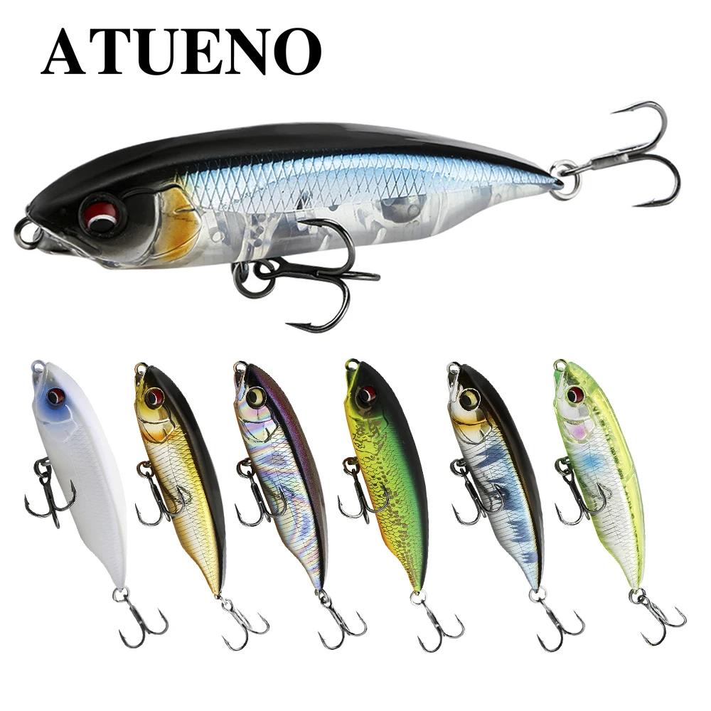 

ATUENO karashi 59mm 75mm Slow Sinking Pencil Lure 5.5g 10.5g Wobblers Hard Bait Artificial Swimbait Stickbait