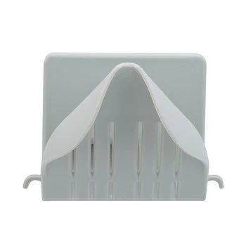 

1pc Drain Soap Box Suction Cup Soap Dish Bathroom Organizer Storage Box Plastic Tray Holder Wall Mounted Box Punch