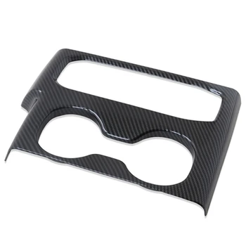 

Car Cup Holder Decorative Frame Decal Cover Sticker Cover Car Styling Accessories for Hyundai Santa Fe IX45 2019 2020 Carbon Fib