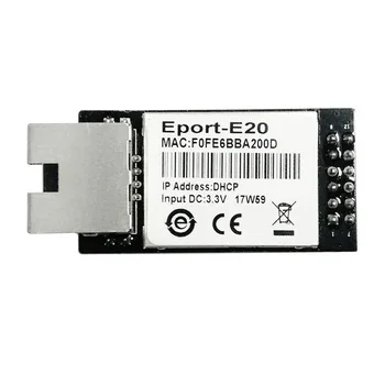 

CE HF Eport-E20 FreeRTOS Network Server Port TTL Serial to Ethernet Embedded Module DHCP 3.3V TCP IP Telnet