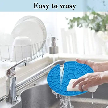 

Dog Lick Pad Slow Feeder Lick Mat for Dogs Durable Silicone with Strong Suction Licking Mat for Pet Bathing Groom HG99