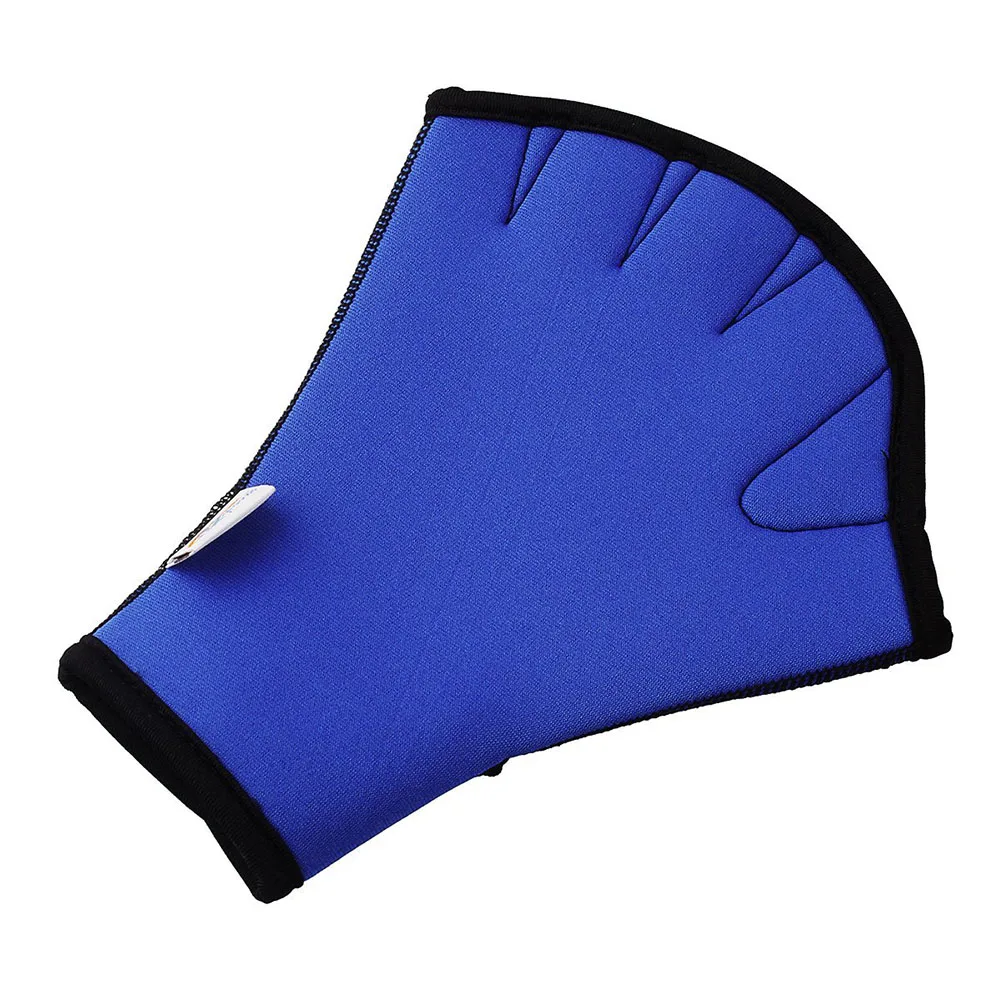 Newly 1 Pair Swimming Gloves Aquatic Fitness Water Resistance Aqua Fit Paddle Training Fingerless Gloves 4