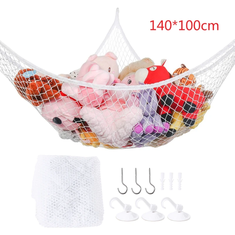 Mesh Net Toy Hammock Corner Stuffed Animals Toys Kids Baby Hanging Storage Organizer 2 Sizes 3