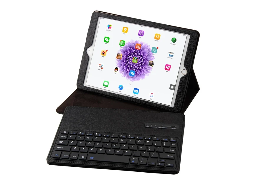 Чехол для ipad air 2 с bluetooth клавиатурой личи зерна pu кожаный защитный чехол для ipad air/air 2/pro 9,7/ipad