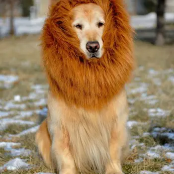 

Pet lion headgear wig dog wig Halloween pet supplies mane lion wig Dog Wig