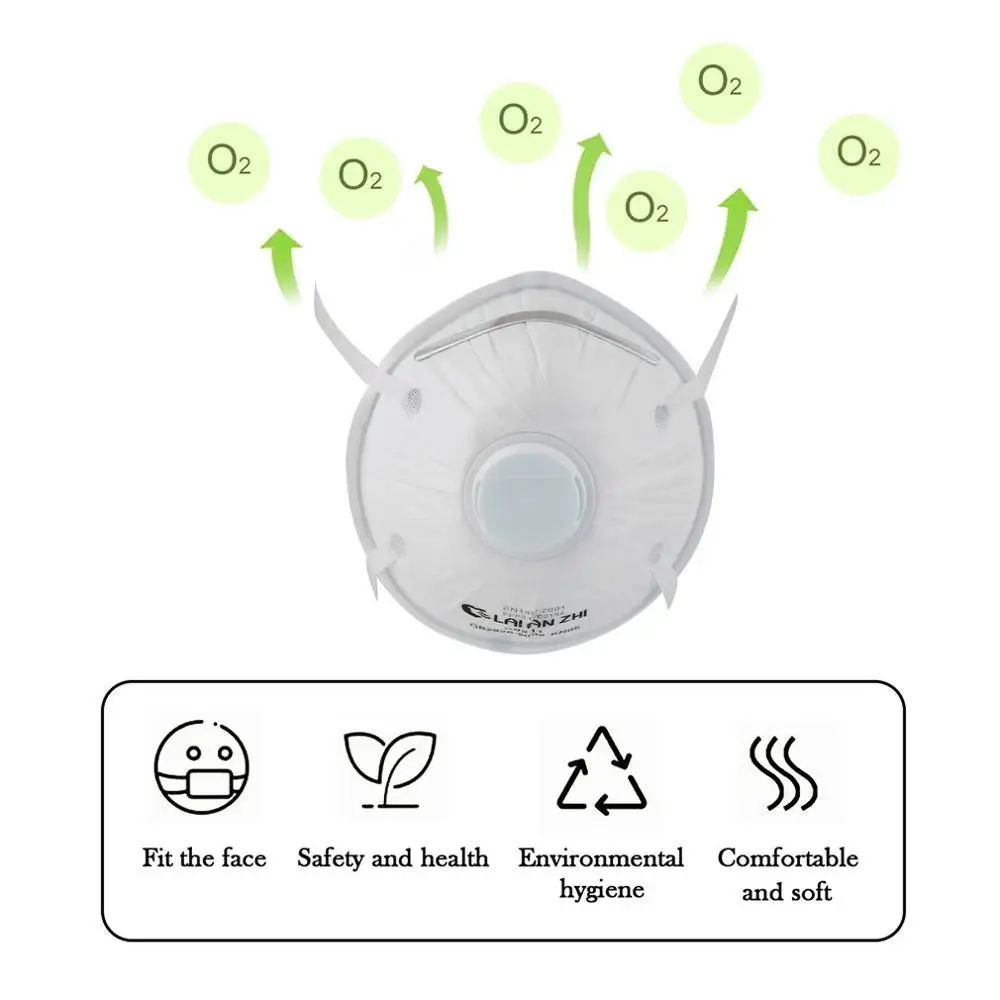 

20PCS fast delivery hot-selling FFP2 gas mask FFP3 safety protective mask 90% filtered anti-dust FFP2 gas mask sent within 24 h