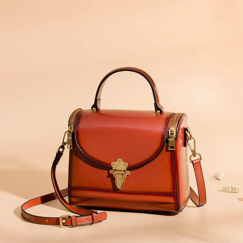 

Lady Cowhide 2020 Oblique Satchel Doctor Hundred Hand Bill Of Lading Shoulder Small Bag Chao 3056