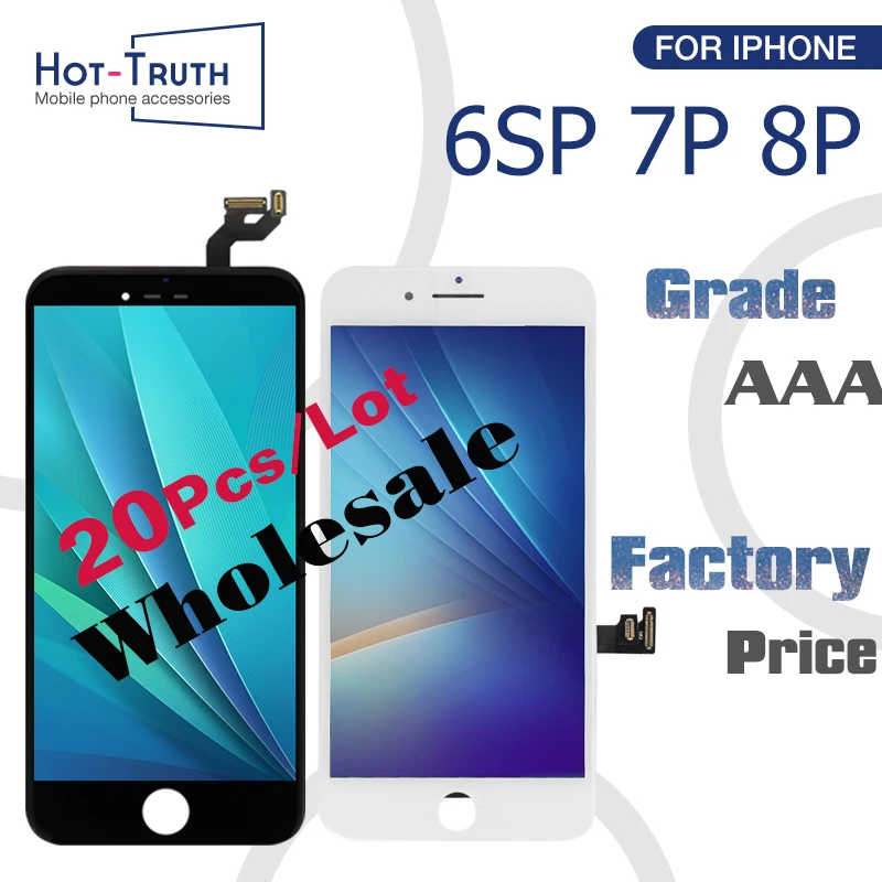

20Pcs/Lot 100% Tested Display For iPhone 6S Plus 7 Plus 8 Plus LCD Touch Screen For iPhone 7P 8P 6SP Digitizer Assembly Pantalla