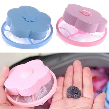 

Clothing Fur Hair Catcher Cleaning Balls Bag Laundry Balls Discs Dirty Fiber Collector Filter Mesh Pouch blue/pink