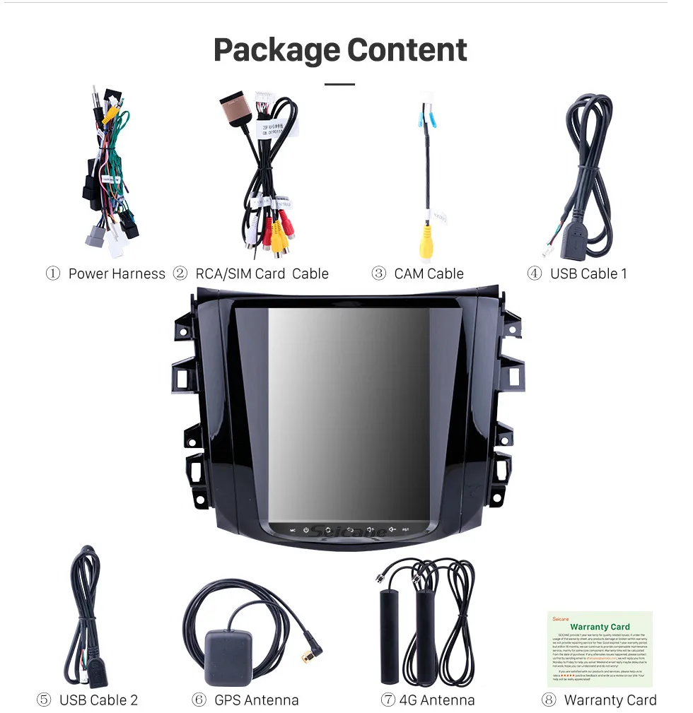 Cheap Seicane for 2018 Nissan NAVARA Terra 9.7 inch Android 9.1 Car Radio Multimedia Player with GPS Navi Mirror link WIFI SWC 19