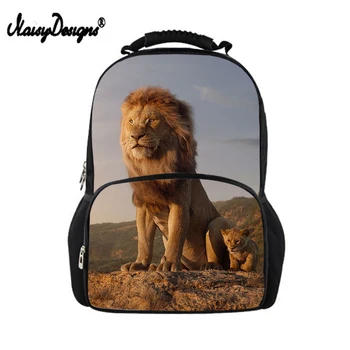 

2019 New Fashion Women Girl Animal Lion King School Bags Children Backpacks for Girls Boy Travel Large Kids Bag Mochila Bolsa