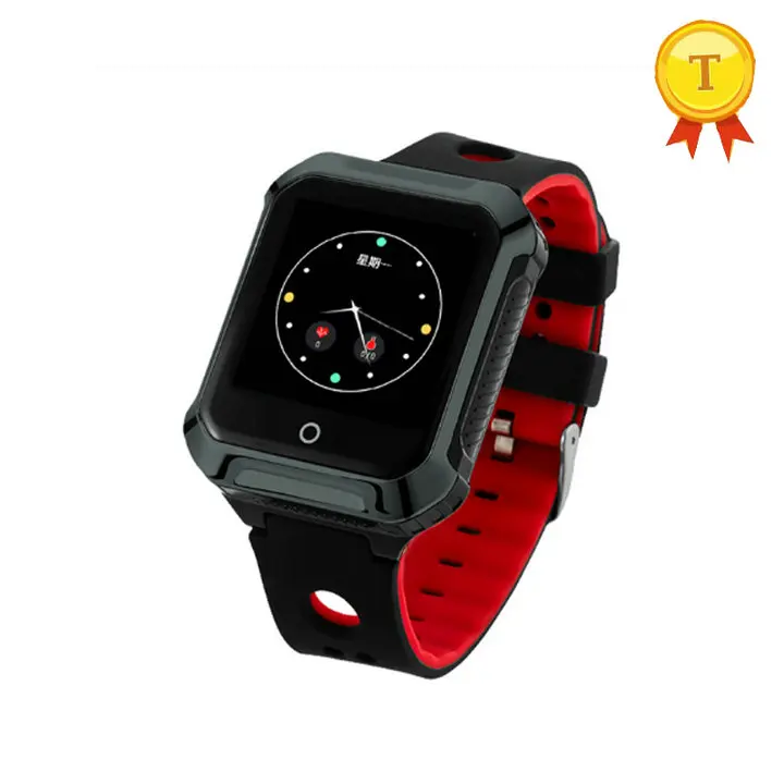 black red Новые смарт-часы с gps и датчиком артериального давления, водонепроницаемые часы с gps отслеживанием, часы для мужчин и женщин - Цвет: black red