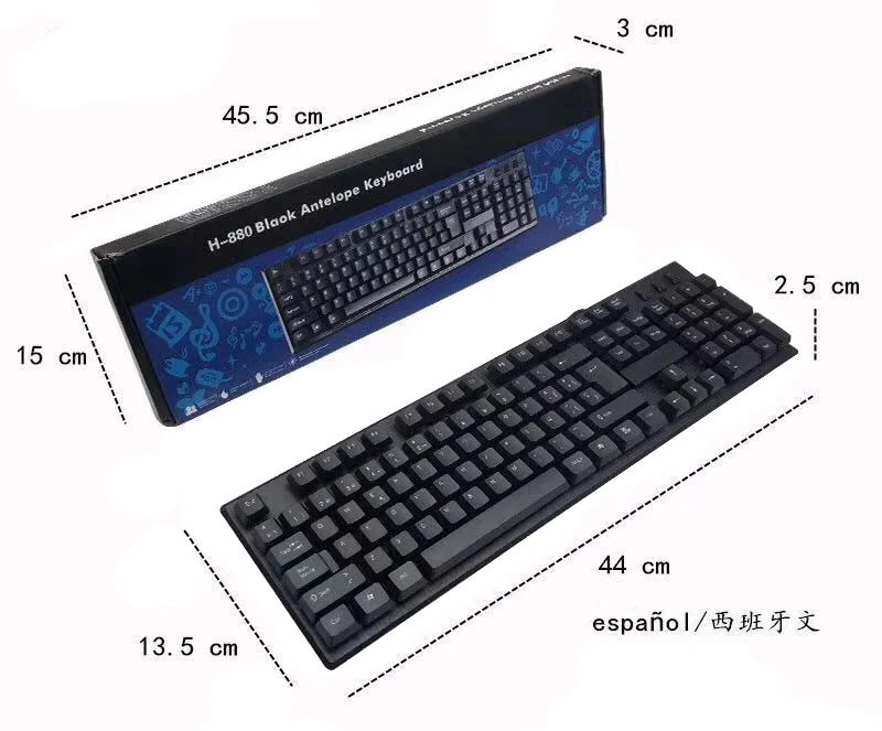 Русская клавиатура, проводная USB клавиатура, 104 клавиш, испанская, Арабская, французская, клавиатура, настольный компьютер, держатель для ключей, плата для MAC, ПК, ноутбука