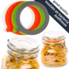 10pcs Silicone Jar Gaskets Replacement Airtight Rubber O Rings Leak-proof for Food Storage Sealing Lids Glass Can Mason Jars 5