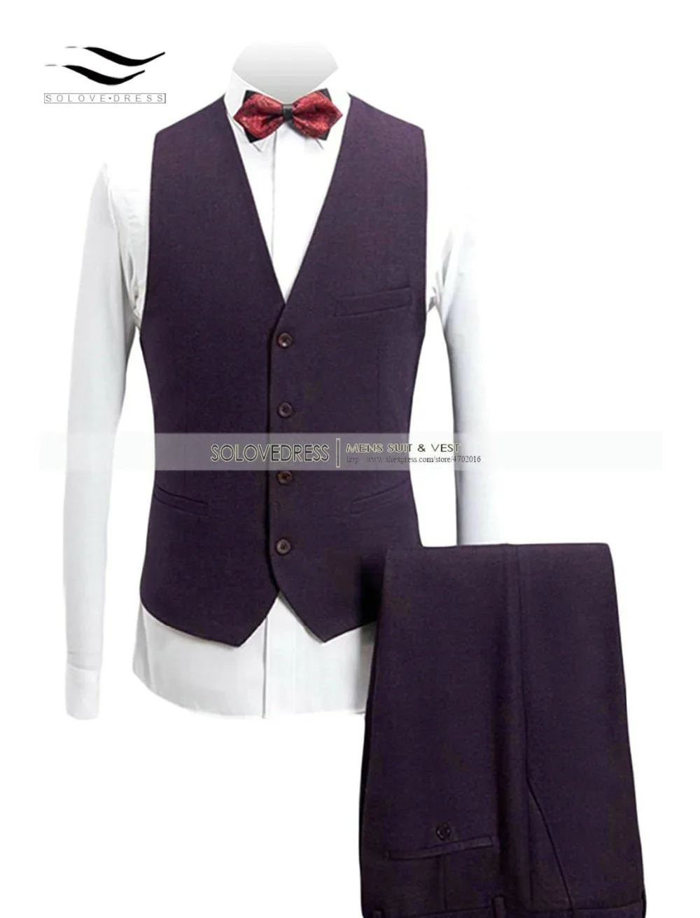 Solovedress, мужской костюм, темно-синий, Деловой, смесь шерсти, твид, сшитый по индивидуальному заказу, 3 предмета, смокинги для выпускного, свадебные, для жениха, однобортный, на заказ, M3