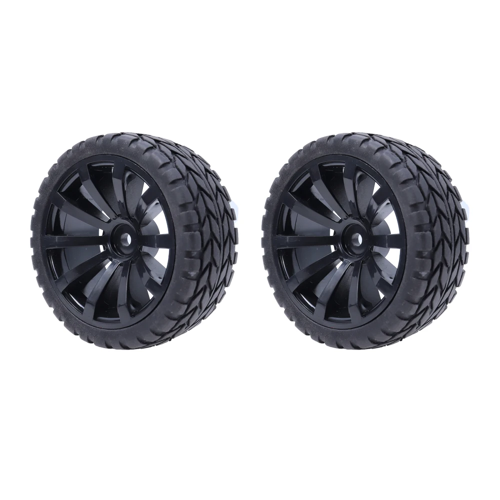

2Pcs 1:10 On Road wheel and Tires 64mm Hex 12mm for 1/10 RC Car HSP HPI Traxxas Tamiya Accessories and Parts