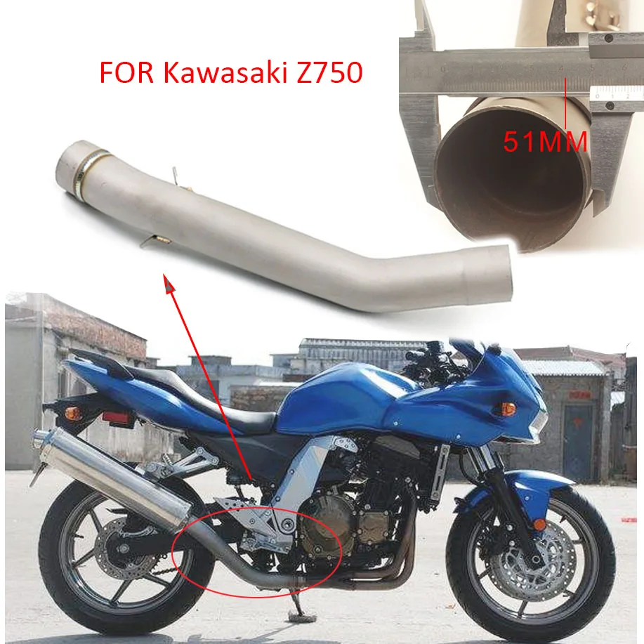 Мотоцикл глушитель средней длины трубы подключения Escape Moto для Kawasaki Z750 2004 2008