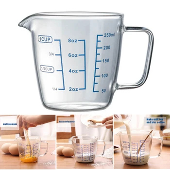 

Heat-resistant Glass Measuring Cup with Scale Children Milk Cup High Borosilicate Glass Cups TSH Shop