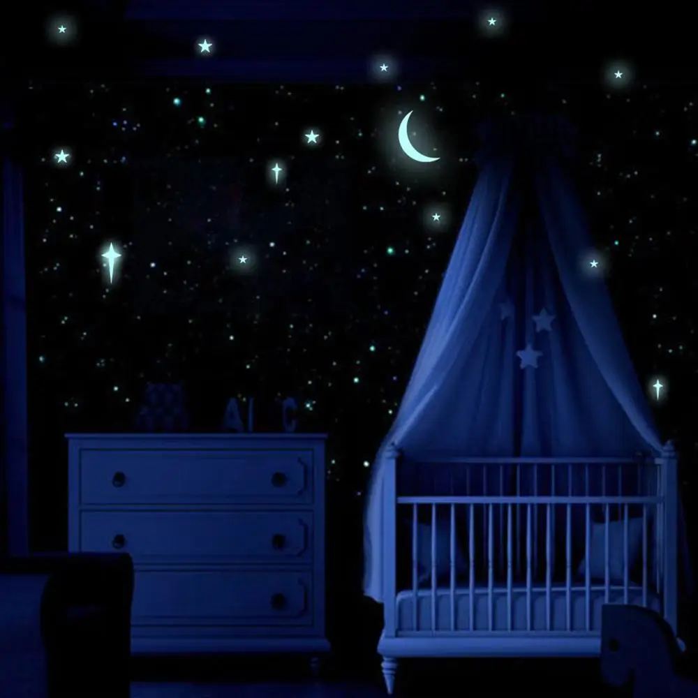 

Home Decor Wall Stickers Glow in The Dark Stars Fluorescent Bedroom Stickers for Kids Baby Adesivo de Parede 2019 Dropshipping c