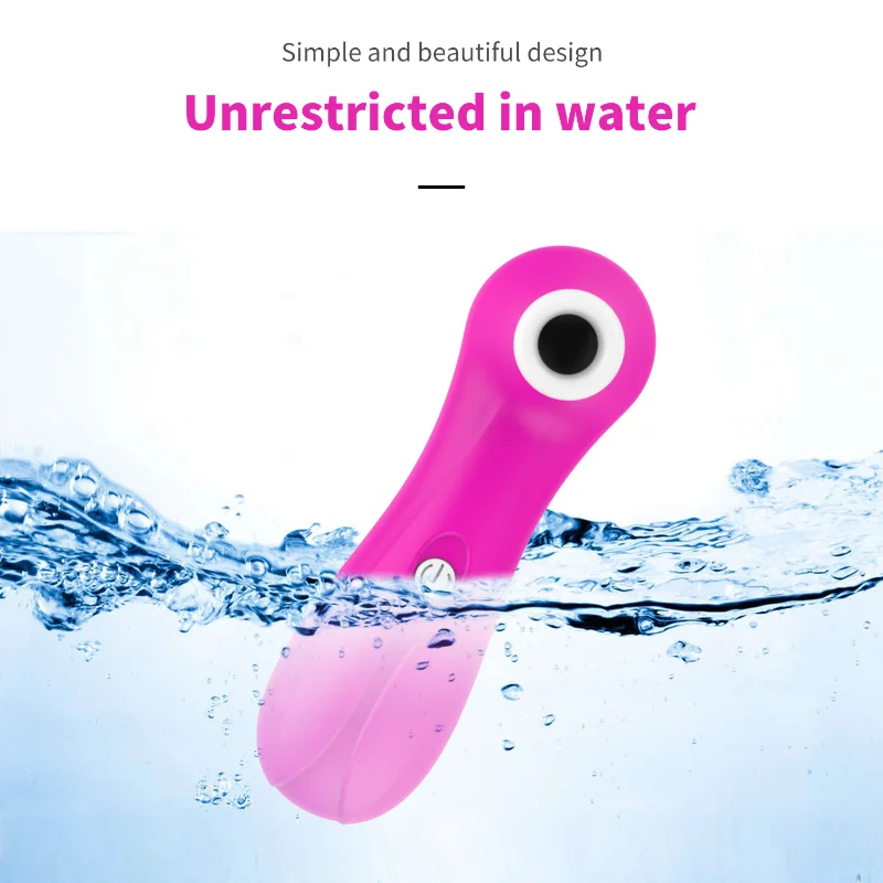 Stimulateur de clitoris avec 4 embouts - Glossy - Rose main image 1
