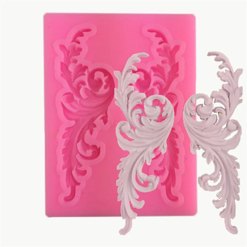 Silicone Fondant Mold Gumpaste Chocolate Clay Candy Moulds Cake Border Decorating Tools,European Vintage Baroque Relief