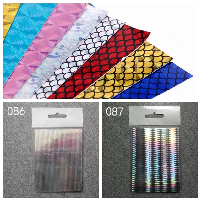6PCS Multicolor Durable Holographic Adhesive Film Fishing Lure Flash Tape  Artificial Metal Hard Baits Fly fishing