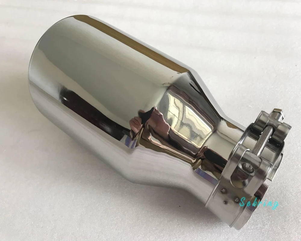 Exhaust Muffler Tip Stainless steel Large Diameter 115mm 4.5inch Flat Edge Universal Muffler Tail Throat