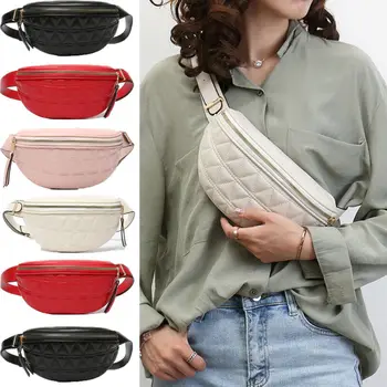 

Women Travel PU Leather Waist Bag Fanny Pack Money Belt Wallet Glitter Multicolor Bum Bag Pouch