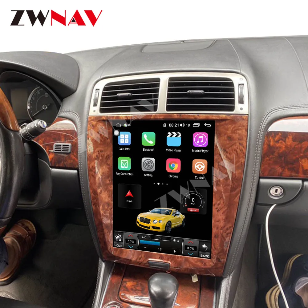 DSP Carplay Tesla Screen Android 10 Car Multimedia Player For Jaguar XK XKR S XKR-S GPS Navigation Audio Radio stereo head unit