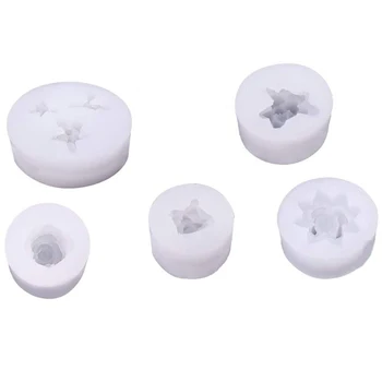 

5 Pack Succulent Silcone Resin Molds, Cactus Epoxy Resin Molds, 3D Flower Casting Molds for Resin Crafts DIY